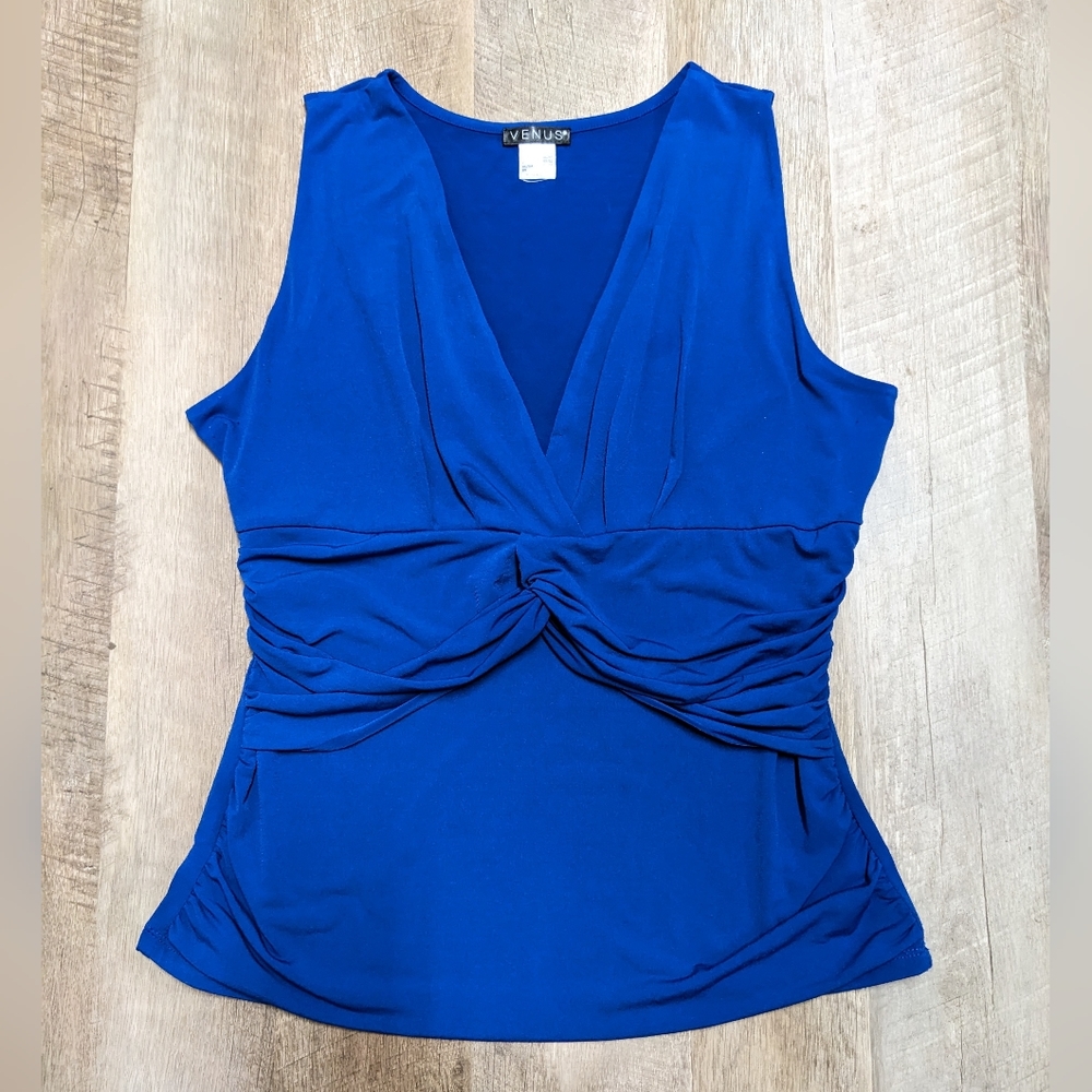 Venus Royal Blue Sleeveless Blouse